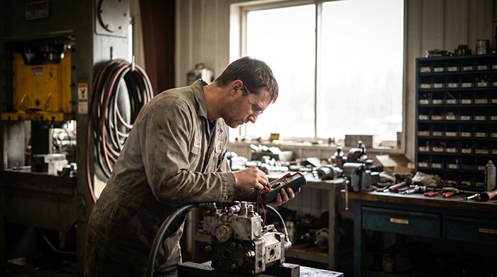 excavator pressure testing