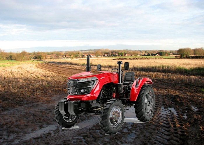 Compact tractor ground condition and driveway grading work SeekMach compact tractor grading rough ground and checking traction for small acreage maintenance