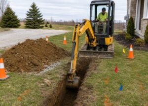 mini excavator trenching safety featured image for SeekMach machinery guide