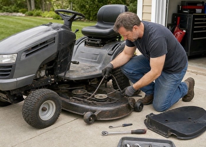 lawn mower deck belt troubleshooting featured image for SeekMach machinery guide