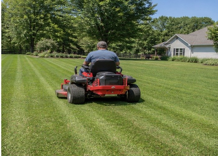 Zero turn mower making a straight even lawn pass after drive checks Zero turn mower making a straight even lawn pass after drive checks