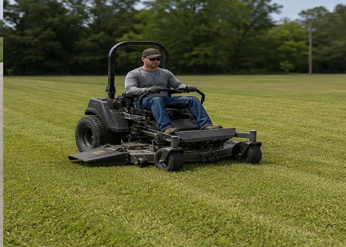 Zero-turn mower leaving an even unclumped finish after a higher second pass Zero-turn mower leaving an even unclumped finish after a higher second pass