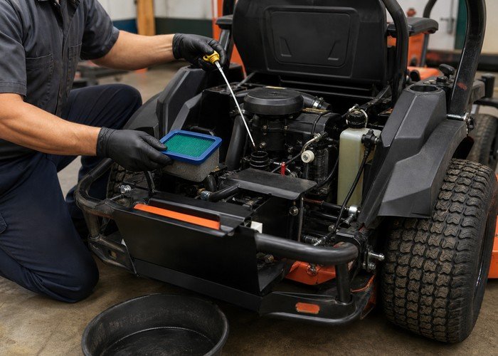 commercial lawn mower financing detail inspection