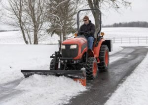 compact tractor snow removal setup compact tractor front snow blade