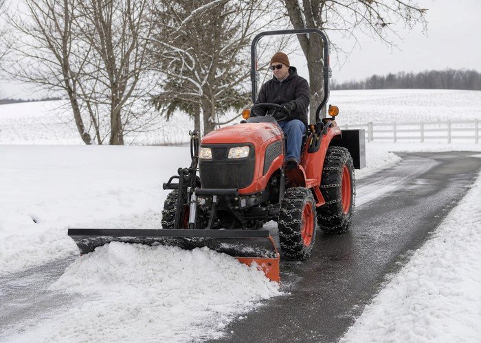 compact tractor snow removal setup compact tractor front snow blade
