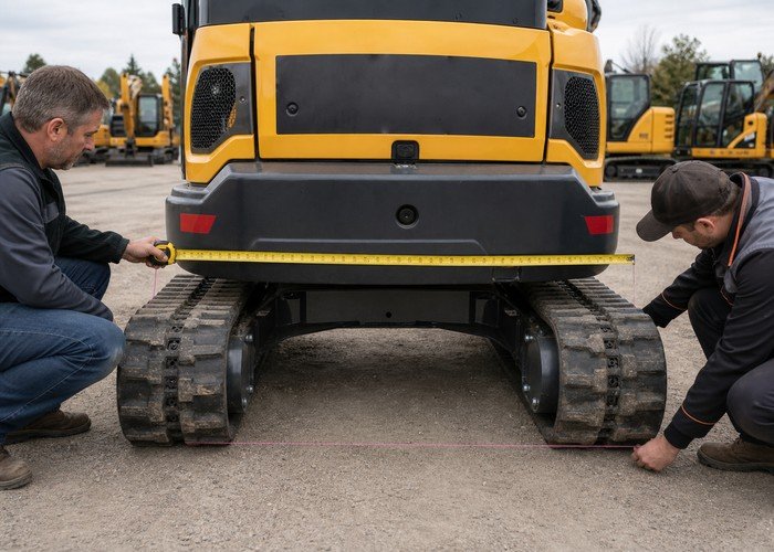 zero tail swing vs conventional mini excavator field verification