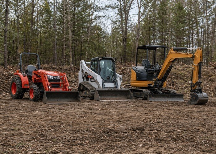 tractor vs skid steer vs mini excavator land clearing land clearing machine comparison