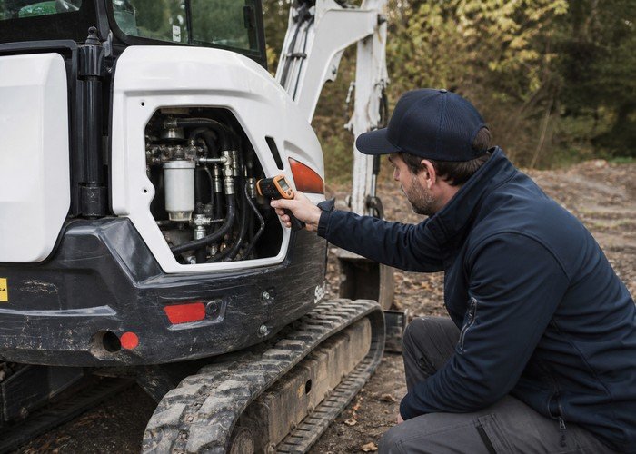 mini excavator loses power under load field verification