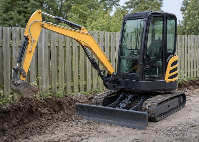 mini excavator side shift boom guide field verification