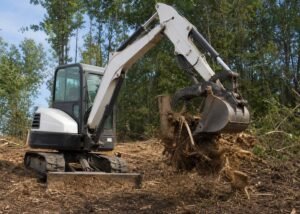 mini excavator stump removal attachments mini excavator thumb stump