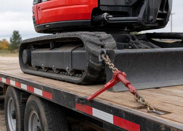 mini excavator trailer transport mini excavator trailer chain
