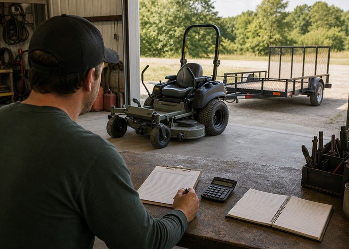 commercial lawn mower financing field verification