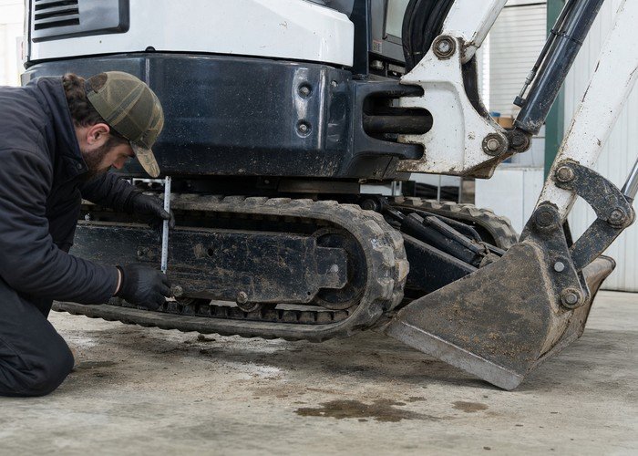 mini excavator rental business detail inspection