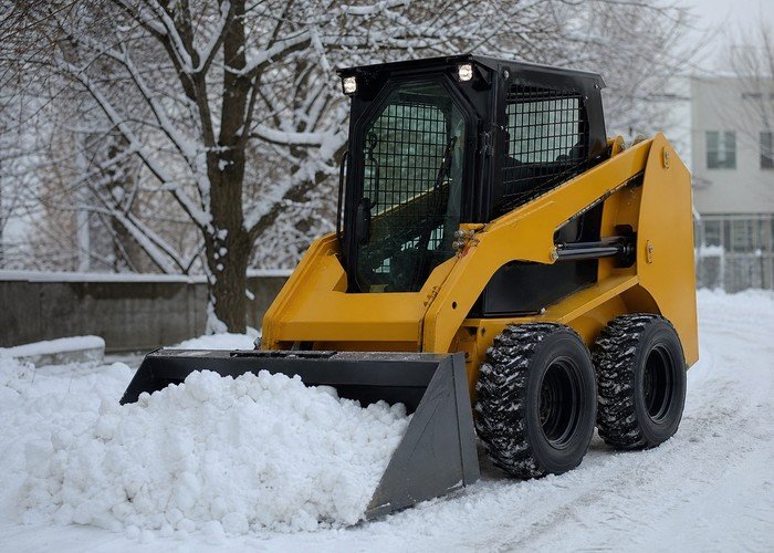skid steer tire types mud snow detail inspection