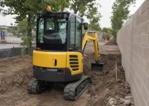 zero tail swing vs conventional mini excavator zero tail excavator wall clearance