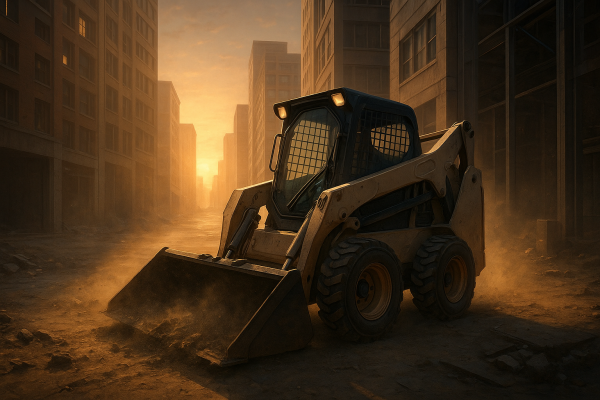 SeekMach mini skid steer loader with attachments for farms and construction