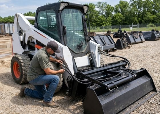 skid steer hydraulic flow guide image for SeekMach machinery guide