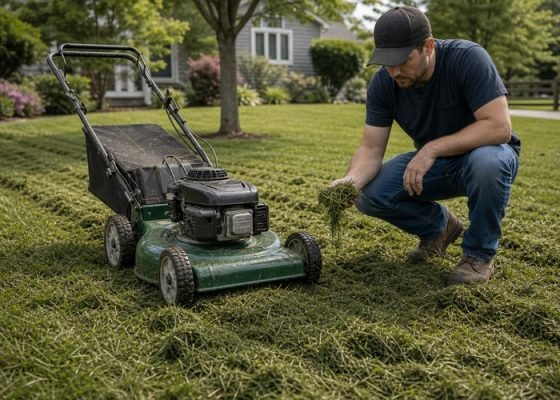 lawn mower leaves clumps featured image for SeekMach machinery guide